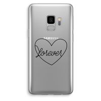 Forever heart black: Samsung Galaxy S9 Transparant Hoesje