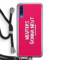 Neuters (roze): Samsung Galaxy A50 Transparant Hoesje met koord Neuters (roze): Samsung Galaxy A50 Transparant Hoesje met koord