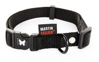 Martin halsband verstelbaar nylon zwart (50-70X4 CM)