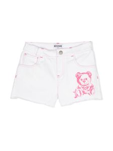 Moschino Kids short en jean à coutures contrastantes - Tons neutres