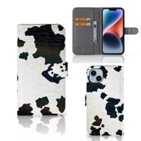iPhone 15 Plus | Telefoonhoesje | Met pasjeshouder | Koeienvlekken