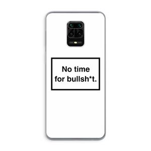 No time: Xiaomi Redmi Note 9 Pro Transparant Hoesje