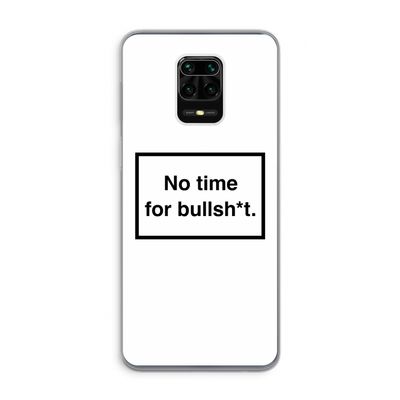 No time: Xiaomi Redmi Note 9 Pro Transparant Hoesje