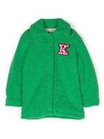 Kenzo Kids manteau en polaire à logo brodé - Vert - thumbnail