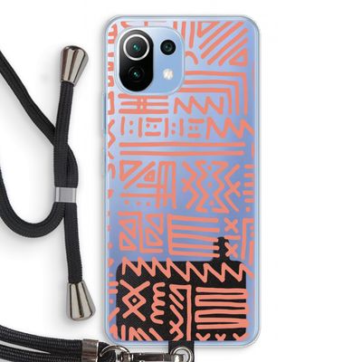 Marrakech Pink: Xiaomi Mi 11 Lite Transparant Hoesje met koord