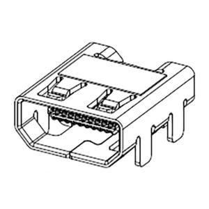 Molex 46765-1001 HDMI-connector Bus Aantal polen: 19 1 stuk(s) Tape on Mini reel