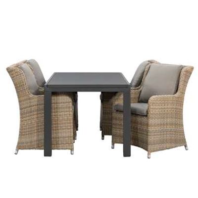 Le Sud tuinset Gironde Del Sol uitschuifbaar - bruin/grijs - 5-delig