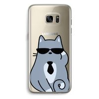 Cool cat: Samsung Galaxy S7 Edge Transparant Hoesje