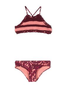 ZIMMERMANN Kids bikini à empiècement en crochet - Rose