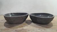 Wasbakken riviersteen set RM250344AB, 46x39x15 cm
