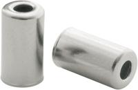 kabelhoedjes messing 5 mm zilver 200 stuks