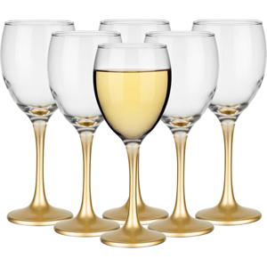 Glasmark Wijnglazen - 6x - Gold collection - 300 ml - glas   -