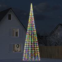 VidaXL Led-kerstboom aan vlaggenmast 3000 leds kleurrijk 800 cm