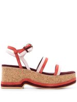 Ferragamo sandales Mysen 75 mm compensées - Rouge