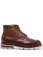 Santoni bottines Polacco façon richelieus - Marron - thumbnail