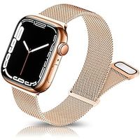 Milanese lus Compatibel met: Apple Watch-horlogebandje 38mm 40mm 41mm 42mm 44mm 45mm 49mm Dames Magnetische sluiting Verstelbaar Roestvrij staal Vervangende horlogeband voor iwatch Serie Ultra 8 7 6 Lightinthebox