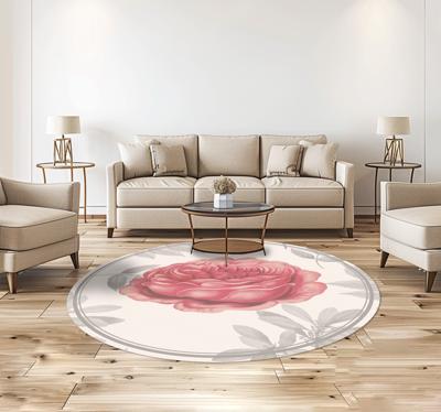 Roze roos Vinyl tapijt woonkamer