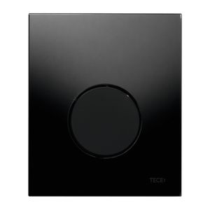 Urinoir Bedieningsplaat TECE Loop Glas Zwart 10,4x12,4 cm (met zwarte toets)