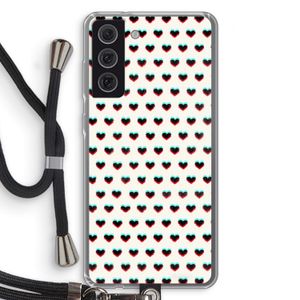 Hartjes: Samsung Galaxy S21 FE Transparant Hoesje met koord