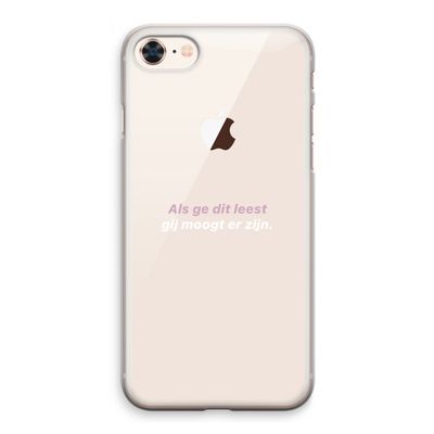 gij moogt er zijn: iPhone 8 Transparant Hoesje