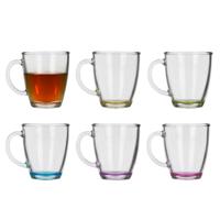 Koffie/thee glazen - 12x stuks - glas - met tint - 310 ml