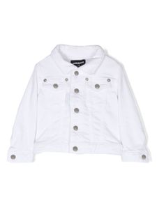 DSQUARED2 KIDS veste en jean à simple boutonnage - Blanc