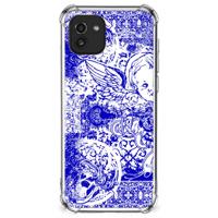 Extreme Case Samsung Galaxy A03 Angel Skull Blauw