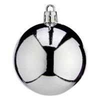 Kerstballen Ø 6 cm 24 Stuks Zilverkleurig Plastic