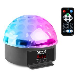 Discobal met 6 Kleuren en Afstandbediening - BeamZ JB60R - 5 DMX Kanalen - LED Discolamp Lichteffect