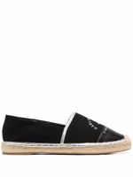 Karl Lagerfeld espadrilles à logo brodé - Noir
