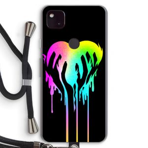 Hold My Heart: Pixel 4a 5G Transparant Hoesje met koord