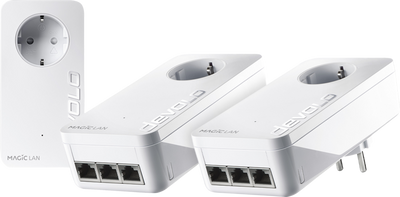 Devolo Magic 2 LAN triple Starter Kit + Uitbreiding (Geen WiFi)