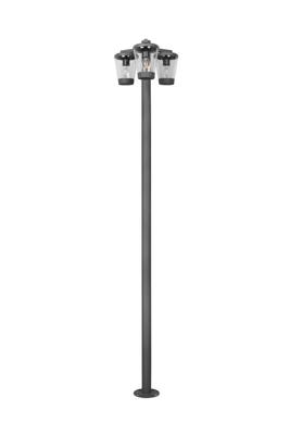 Trio TuinlantaarnCavado 3-lichts 220cm antraciet - 411060342