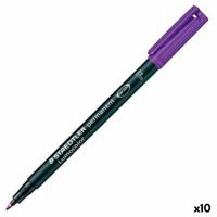 Permanente markeerstift Staedtler Lumocolor Permanent 318 F Paars (10 Stuks)