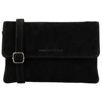 Hide & Stitches Suède Clutch/Schoudertas Brazos Zwart