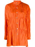 Issey Miyake Pre-Owned chemise à effet froissé - Orange