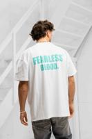 Fearless Blood Leader Club Washed T-Shirt Heren Wit/Turquoise - Maat XL - Kleur: Wit | Soccerfanshop