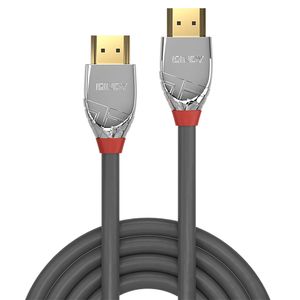 LINDY 37871 HDMI-kabel HDMI Aansluitkabel HDMI-A-stekker, HDMI-A-stekker 1.00 m Grijs 4K UHD