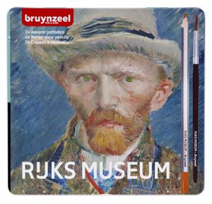 Kleurpotloden Bruynzeel aquarel Van Gogh blik ÃƒÆ' 24 stuks assorti