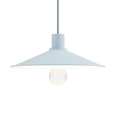 Kleine hanglamp industrieel &apos;Harry&apos; lichtblauw incl. plafondkap kabel & fitting