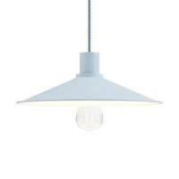 Kleine hanglamp industrieel &apos;Harry&apos; lichtblauw incl. plafondkap kabel & fitting