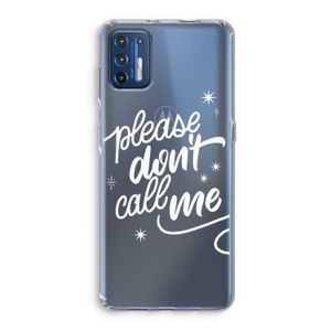 Don't call: Motorola Moto G9 Plus Transparant Hoesje