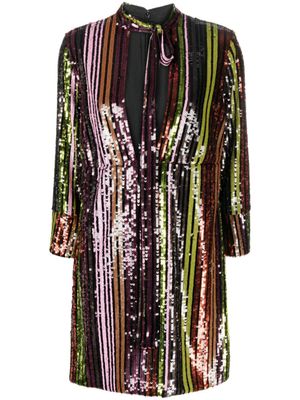 DSQUARED2 robe courte Disco Queen à sequins - Noir