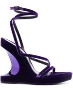 TOM FORD sandales compensées en velours 130 mm - Violet