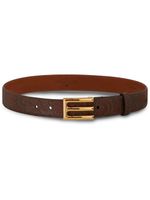 ETRO logo-buckle paisley leather belt - Rouge