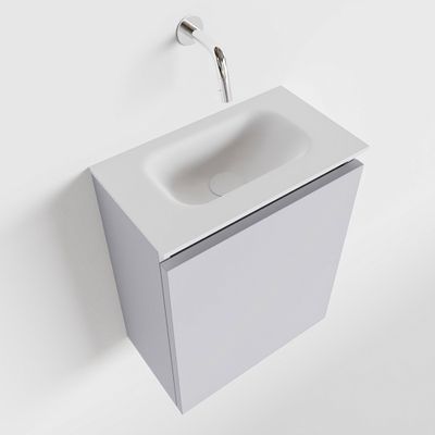 Toiletmeubel Mondiaz Ture | 40 cm | Meubelkleur Cale | Eden wastafel Talc Midden | Zonder kraangat