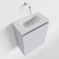 Toiletmeubel Mondiaz Ture | 40 cm | Meubelkleur Cale | Eden wastafel Talc Midden | Zonder kraangat