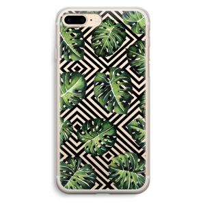 Geometrische jungle: iPhone 7 Plus Transparant Hoesje