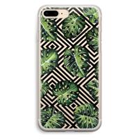 Geometrische jungle: iPhone 7 Plus Transparant Hoesje - thumbnail