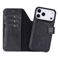 NorthLife iPhone 17 Pro - Leren Afneembare 2-in-1 bookcase telefoonhoes - Zwart